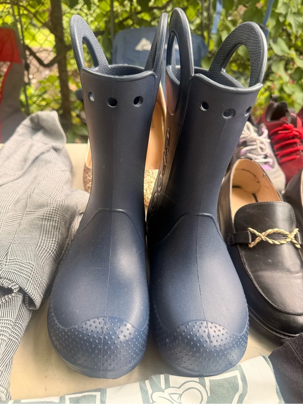 CROCS Kids Navy Rain & Snow Pull-On Boots